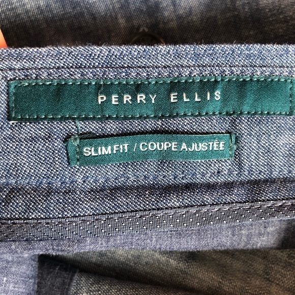 Perry Ellis Lightweight Denim Trousers Pants Size 38 - Picture 11 of 12